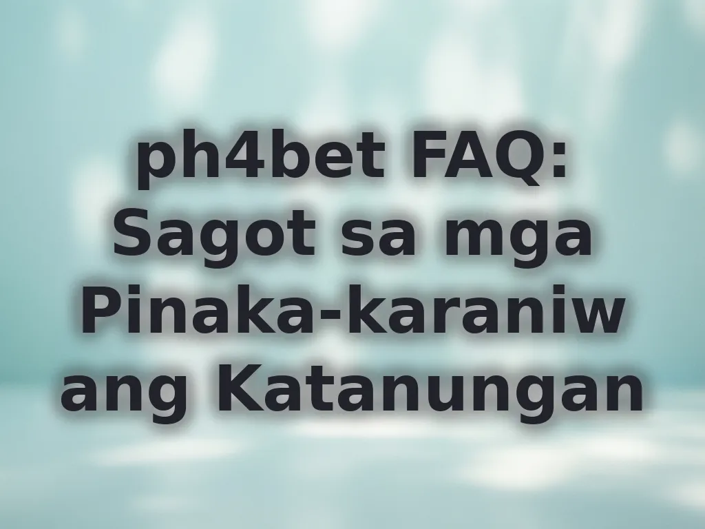 Mga sagot sa tanong sa account