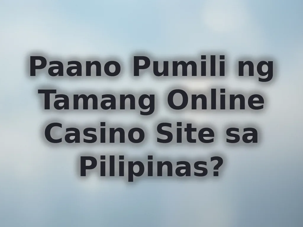 Gabay sa pagpili ng casino